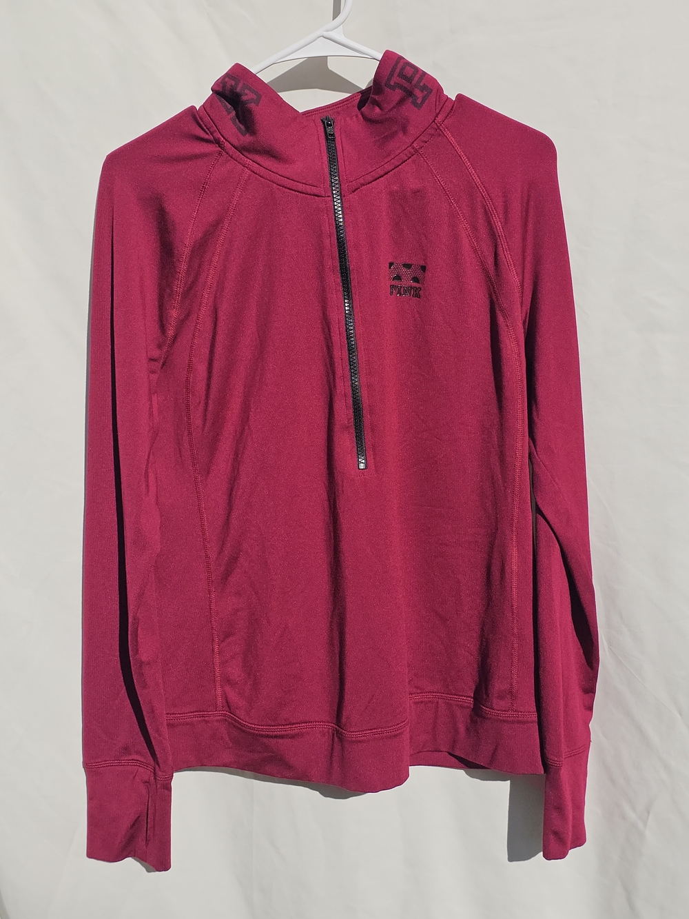 Victoria's Secret PINK Ultimate Half-Zip Pullover in Berry